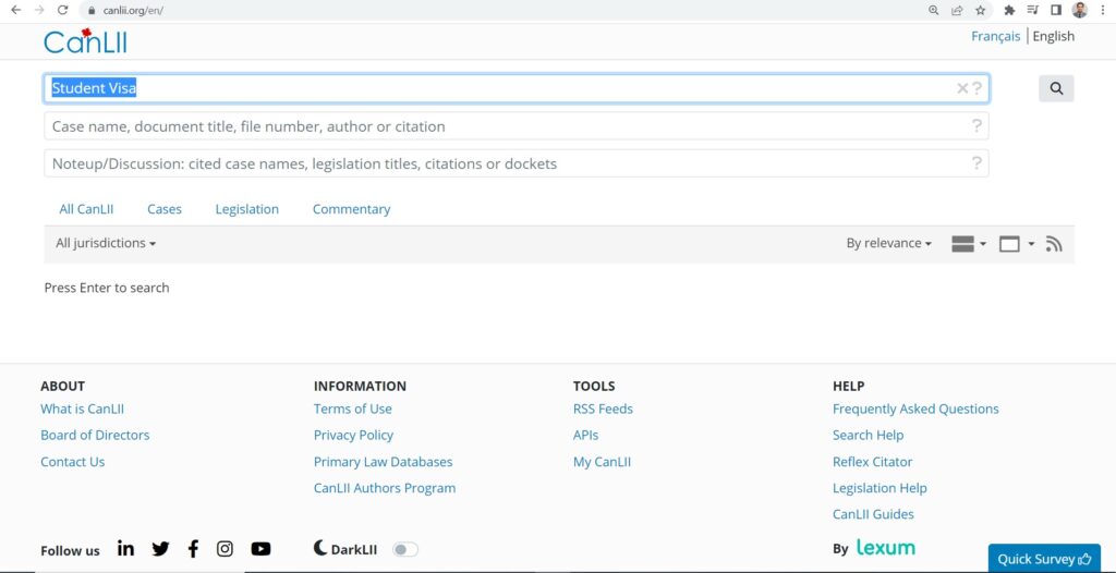 CanLII Canada Student Visa
