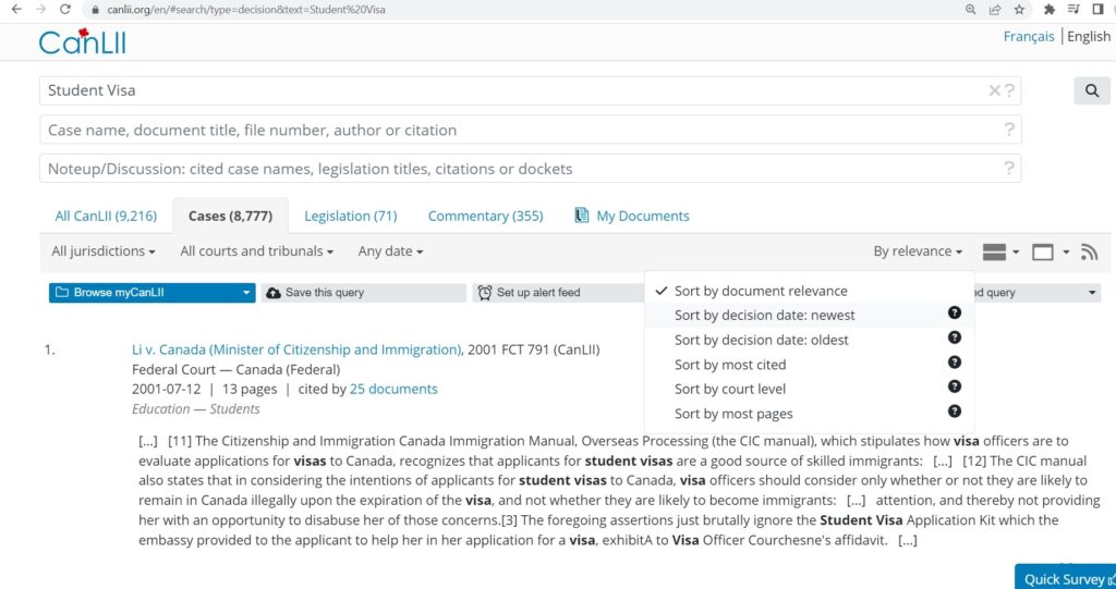 CanLII Canada Free access to Court Cases