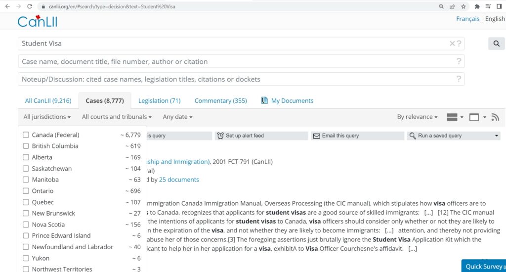 CanLII Canada Immigration Free Court Cases