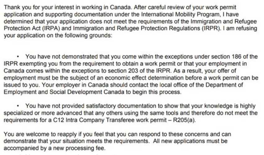 Canada ICT Visa Rejection Rate (IRCC Statistics)