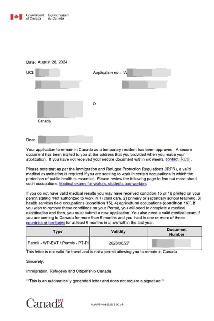 Restoration Status Canada