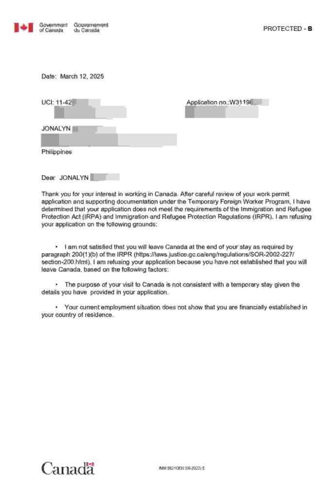 Work Permit Rejection to Approval